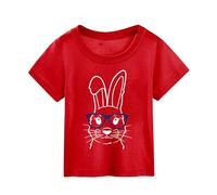 2025 Cartoon Tees Camicie per bambini Ragazzi Ragazze Estate Running Trendy Loose Top Cute Graphic T Shirt Loose Fit Casual Manica Corta Turistico Costume Tee Shirt Tshirt, Rosso, 7-8 Anni