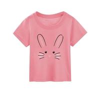 2025 Cartoon Top per bambini Ragazzi Ragazze Manica Corta Trendy Loose Fit T Shirt Summer Graphic Tees Shirt Casual Cute Beach Tshirt Tee Shirt per Ragazze Ragazzi Bambini, rosa, 5-6 Anni