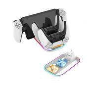 2025 Charging Dock for PS Portal & PS 5 Controller, 3 in 1 Charging stand with RBG light,PS5 Game Accessories
