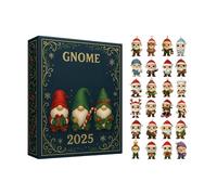 2025 Christmas Countdown Calendar,24 Days 2D Acrylic Gnome Santa Ornament Countdown Calendar for Kid - Christmas Pendant for Family Daughter Teens Youth Son Friends