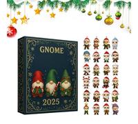 2025 Christmas Countdown Calendar | 24 Days 2D Acrylic Gnome Santa Ornament Countdown Calendar for Kid | Christmas Pendant for Family Daughter Teens Youth Son Friends