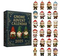 2025 Christmas Gnome Ornaments Advent Calendar, 24-Day Christmas Countdown with 2.5" Unique Mini Gnome Ornaments, for Holiday Tree & Home Decor - Family Holiday Tradition Gift