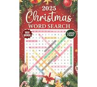 2025 Christmas Word Search: Fun and Relaxing Word Find Puzzles for Adults and Seniors | Large Print Book with Solutions - Perfect Stocking Stuffer & White Elephant Gift