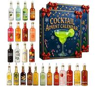 2025 Cocktail Advent Calendar,24 Days Cocktail Countdown Calendar,a Christmas Tree Decoration Wine Whiskey Advents Calendars, Whiskey Ornament Pendant Countdown Calendar (2Pcs)