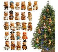 2025 Conto Alla Rovescia Per L'Avvento Di Natale Con Capibara,2D Decorazione Per Ornamento In Acrilico Con Charm,24 Giorni Ornamento Capibara Calendario Conto Alla Rovescia - Per Soggiorno Famiglia Ad