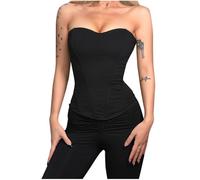 2025 Corsetto Donna Bustino Corsetto Donna con Cerniera Posteriore Corsetti Sottoseno in Osso, Stringivita Modellante Dimagrante Bustier Corset Bodyshaper Moda per Carnevale, Matrimoni, Halloween