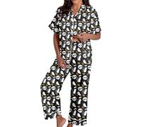 2025 Costumi di Halloween Adulto Donne Pantaloni Divertenti PJ Pant per Uomini Donne Coppie di Abbinamento Unisex Ragazze Pantofole Fondo Duro, Nero , S