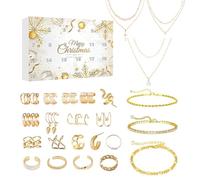 2025 Countdown Calendar - Advent Jewelry 24 Days | Charming Jewelry Set - for Women Girls Daughter Winter Holiday Party Wedding Event