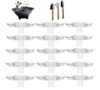 2025 Creative Floating Floral Arrangement Holder, Clear Acrylic Floating Flower Bowl Stem Holder, Hydroponic Floral Fixation Holders Insert, for Bowls/Fish Tanks Fixation Decoration (15PCS,L)