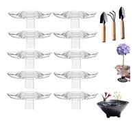 2025 Creative Floating Floral Arrangement Holder, Clear Acrylic Floating Flower Bowl Stem Holder, Hydroponic Floral Fixation Holders Insert, for Bowls/Fish Tanks Fixation Decoration (10PCS,L)
