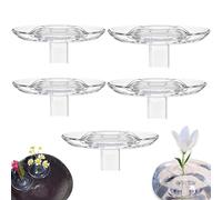 2025 Creative Floating Floral Arrangement Holder & Innovative Floating Flower Display Stand, Wind-Driven Waterproof Flower Holder for Bowls, PVC Mini vasi Set con rotazione dinamica (5 pezzi, S)