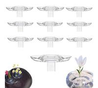 2025 Creative Floating Floral Arrangement Holder & Innovative Floating Flower Display Stand, Wind-Driven Waterproof Flower Holder for Bowls, PVC Mini vasi con rotazione dinamica (10 pezzi, S)
