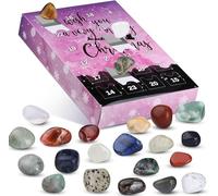 2025 Crystal Advent Calendar - 24-Day Gemstone Countdown, Natural Rocks & Minerals, Raw & Tumbled Crystals for Crystal Grids, Unique Gift for Teens & Adults(#A)