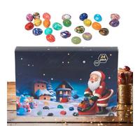 - 2025 Crystal Calendar | Crystal Advent?ar - 24-Compartment Stone | Egg Gift Box Round & Hexagonal Pillar Set per bambini e vacanze sorprese