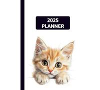2025 daily and Monthly calendar Planner 5x8, 12 Months, Jan to Dec 2025, with Hourly Time Slots, soft cover, Small Planner Notebook, time Management and Hit Your Goals, Lasts 6month: cute cats