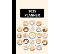 2025 daily and Monthly calendar Planner 6x9, 12 Months, Jan to Dec 2025, with Hourly Time Slots, soft cover, Small Planner Notebook, time Management and Hit Your Goals, Lasts 6month: cute cats