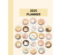 2025 daily and Monthly calendar Planner 7x9, 12 Months, Jan to Dec 2025, with Hourly Time Slots, soft cover, Small Planner Notebook, time Management and Hit Your Goals, Lasts 6month: cute cats