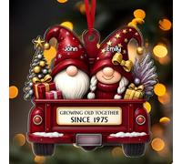 2025 Decorazioni Natalizie Personalizzate Voglio Invecchiare con te Decorazioni Personalizzate a Tema Incisione di Nomi/Date Genitori, Nonni o Coppie Anziane