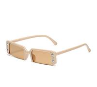 2025 designer montatura piccola tempestata di diamanti per occhiali da sole da donna, occhiali da spiaggia per vacanze all'aperto tiro su strada (colore: A, taglia: M), G, Taglia unica