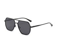2025 designer Neue modische photochrome Sonnenbrille aus Aluminium für Herren und Damen, polarisierte Sonnenbrille mit Blendschutz, fürs Autofahren, Schwarz, Schwarz, 140 x 147 x 51 mm
