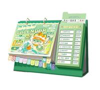 2025 Desk Calendars, Chinese Calendar, Year of the Snake Calendar, Academic Desk Calendars, Standing Desktop Monthly Calendar with Cartoon Design, Labels and Planners, 25.5x18 cm for Kids and Adults