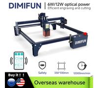 2025 DIMIFUN DM6 Incisore laser 6W/12W Potenza Router di legno, Taglierina laser ad alta potenza Macchina CNC Lavorazione del legno Intaglio