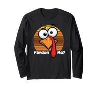 2025 Divertente Turkey Pardon Me Thanksgiving Dad Joke Shirt Maglia a Manica