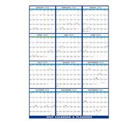 2025 Dry Erase Wall Calendar, Large Foldable Yearly Planner from January to December, Reusable 12-Month Wall Chart for Home, Offices or School Scheduling, 24x37inches