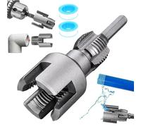 2025 Dual-Function Integrated PVC Pipe Threading Tool, Electric Drill-Compatible Internal & External Threader Kit for 1/2" & 3/4" Pipe Sizes, Home Repair Rethreading Kit (3/4")