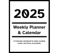 2025 Easy-to-Read Large Print 12-Month Calendar & Weekly Planner for Low Vision | High Contrast Daily Plan Organizer with Black-Bold Lines and Huge Space for Notes | 8.5x11
