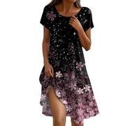 2025 Elegante Forti Boho Chic Dresses Moda Leggero Summer Lungo Basso Comodi Midi Vestiti Donna Cerimonia Vestito Donna Estivo Floreale Abito Estivo Lungo Rosa Caldo XL