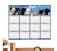 2025 Erasable Wall Calendar, Laminato orizzontale Planner For Yearly Organization, 2025 Yearly Wall Calendar For Home, Dorm, Travel, and Office Use, Reusable Dry Erase Planner With Ample Space For Sch