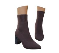 2025 Europa gli Stati Uniti Commercio estero per il commercio estero spesso con stivali rotondi dopo la cinghia modelli classici stivaletti stivaletti stivali corti donna scarpe bianche con tacco