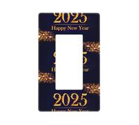 2025 Felice Anno Nuovo f Copertura Piastra Da Parete, 1 Gang Piastre Da Parete Senza Viti Dimensioni Standard 11,7 x 7,1 cm, Copertura Decorativa Interruttore Della Luce, Policarbonato Termoplastico