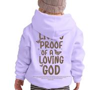 2025 Felpa con cappuccio e felpe per ragazze per l'inverno, abbigliamento casual, girocollo, maglione con stampa a lettere, per bambini dai 2 ai 13 anni, attività all'aperto e, Lilla, 2-3 Jahre