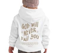 2025 Felpa con cappuccio e felpe per ragazze per l'inverno, abbigliamento casual, girocollo, maglione con stampa a lettere, per bambini dai 2 ai 13 anni, attività all'aperto e, bianco, 5-6 Jahre