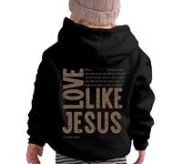 2025 Felpa con cappuccio e felpe per ragazze per l'inverno, abbigliamento casual, girocollo, maglione con stampa a lettere, per bambini dai 2 ai 13 anni, attività all'aperto e, Nero , 3-4 Anni