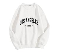 2025 Felpa Donna Senza Cappuccio,Felpe Tinta Unita Top Tempo Libero Sport Fitness Maglione da Morbida e Confortevole Cappotto Lungo dal Taglio Classica Hoodie-Pullover Girocollo