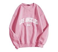 2025 Felpa Donna Senza Cappuccio,Felpe Tinta Unita Top Tempo Libero Sport Fitness Maglione da Morbida e Confortevole Cappotto Lungo dal Taglio Classica Hoodie-Pullover Girocollo