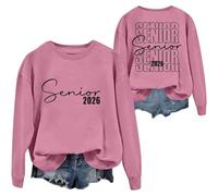 2025 Felpa Donna Senza Cappuccio,Maglia Girocollo Maniche Lunghe Pollover Top Tempo Libero Sport Fitness Sottile Autunno Manica Lunga Hoodie Cappotto Lungo dal Taglio Moda Bluse Inverno
