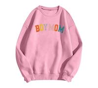 2025 Felpa Donna Senza Cappuccio,Maglia Manica Lunga Camicia A Maniche Lunghe Cappuccio Casual Felpe Firmate Collo Rotondo alla Pullover Cappotto Lungo dal Taglio Classica Hoodie-Pullover Girocollo