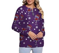 2025 Felpa soffice da donna in pile a maniche lunghe, felpa allentata per allenamento indoor outdoor cappotto termico regali di Natale, Mr3, XL