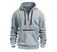2025 Felpa Uomo con Cappuccio Cappotto Felpe Oversize Spessa Semplice da Pullover Hoodie Antivento e Caldo Tinta Unita Leggera per Palestra, Jogging Tempo Libero