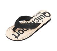 2025 Flip Flop per le donne moda primavera ed estate uomo infradito fondo piatto leggero antiscivolo venatura del legno stile casual spiaggia en flops, Nero , 39 2/3 EU