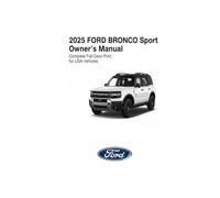 2025 FORD BRONCO Sport Owner's Manual: Complete Full Color Print, for USA Vehicles