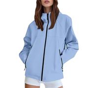 2025 Giacca da Donna Casual Zip Up Solido Cappotto Aviatore Giacchetto Mezza Bomber Primavera E Autunno Giacche Baseball per Il Tempo Libero