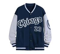 2025 Giacca da uomo Primavera E Autunno Moda High Street Bello Giovani Uomini Giacca da Baseball Uomo Sciolto Casual Caldo Cappotto Inverno, Marina Militare, M