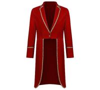 2025- Giacca Steampunk Uomo Maniche Lunghe- Giacca Coda Di Pie Retro Trend Cappotto Cosplay Gotico Ample Medievali Casual Corte Temperamento Giacche per Rinascimento Carnevale Scena Festa