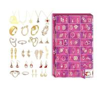 2025 Gioielli per l'avvento di Natale,24 Giorni Orecchini Pendenti | Orecchini Cadenti per Calendario,per Figlie Donne Madri Amiche Inverno Regalo Calze di Natale Attività Familiare