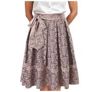 2025 Gonne da donna gotiche fluide con stampa floreale in rete a coda di pesce gonna lunga plaid gonna lunga da donna gonna lunga, Grigio chiaro, XXL